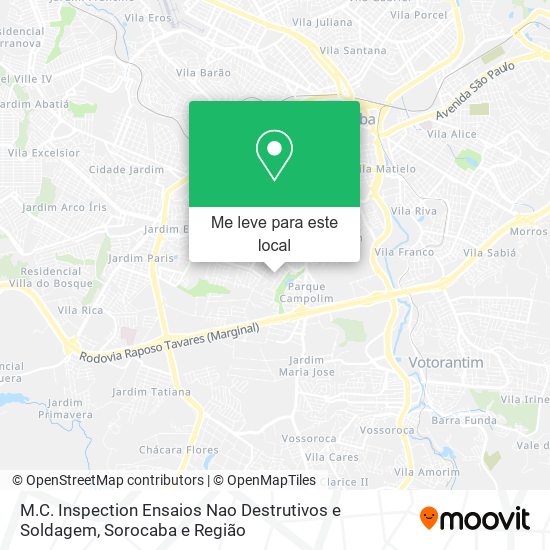 M.C. Inspection Ensaios Nao Destrutivos e Soldagem mapa