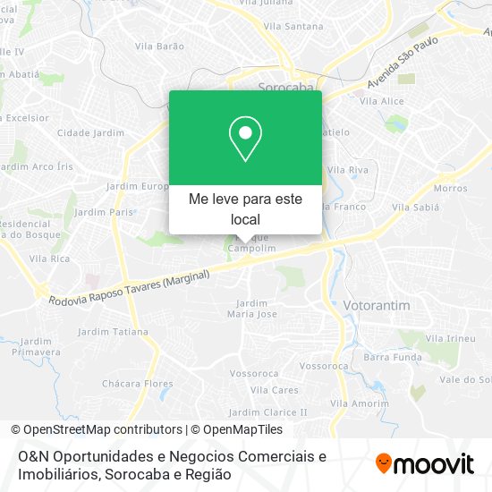 O&N Oportunidades e Negocios Comerciais e Imobiliários mapa