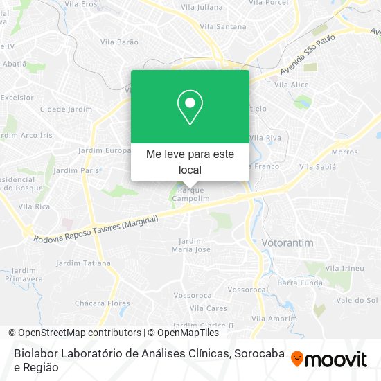 Biolabor Laboratório de Análises Clínicas mapa