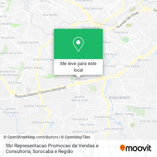 Sbr Representacao Promocao de Vendas e Consultoria mapa