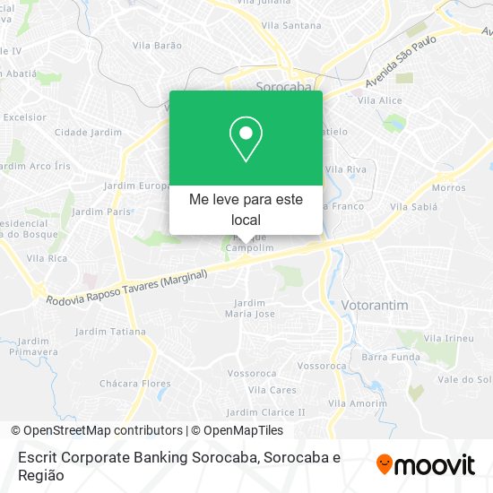 Escrit Corporate Banking Sorocaba mapa