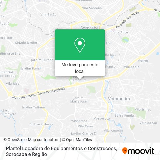 Plantel Locadora de Equipamentos e Construcoes mapa