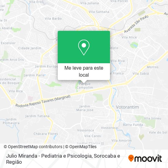 Julio Miranda - Pediatria e Psicologia mapa