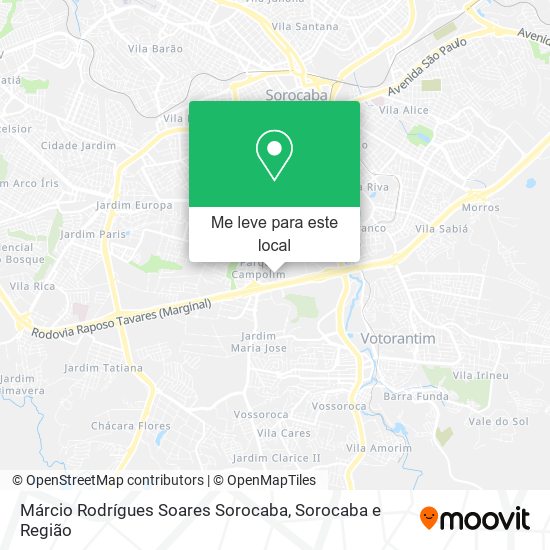 Márcio Rodrígues Soares Sorocaba mapa