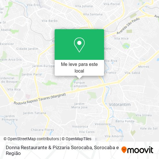 Donna Restaurante & Pizzaria Sorocaba mapa