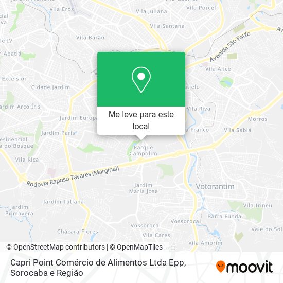 Capri Point Comércio de Alimentos Ltda Epp mapa