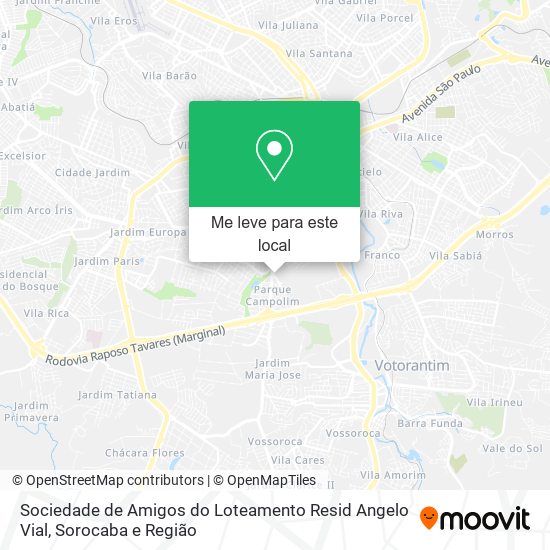 Sociedade de Amigos do Loteamento Resid Angelo Vial mapa