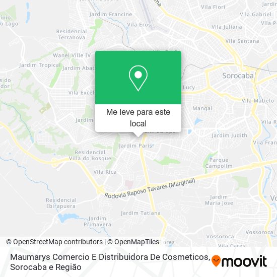 Maumarys Comercio E Distribuidora De Cosmeticos mapa