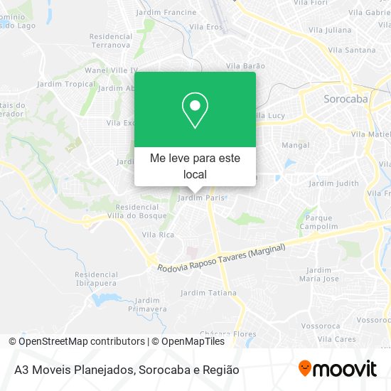 A3 Moveis Planejados mapa