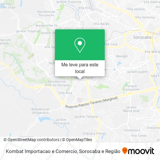 Kombat Importacao e Comercio mapa