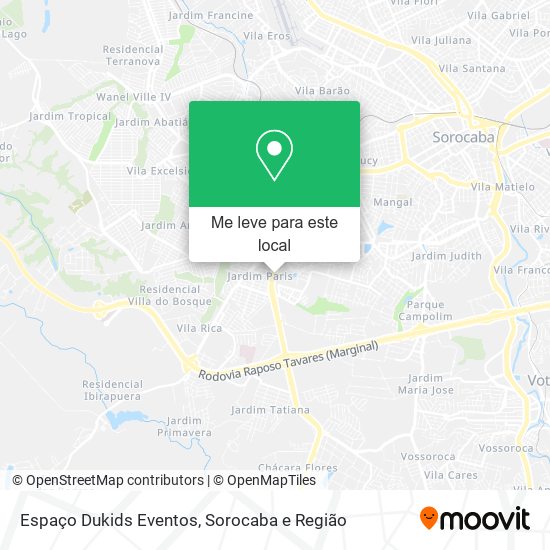 Espaço Dukids Eventos mapa