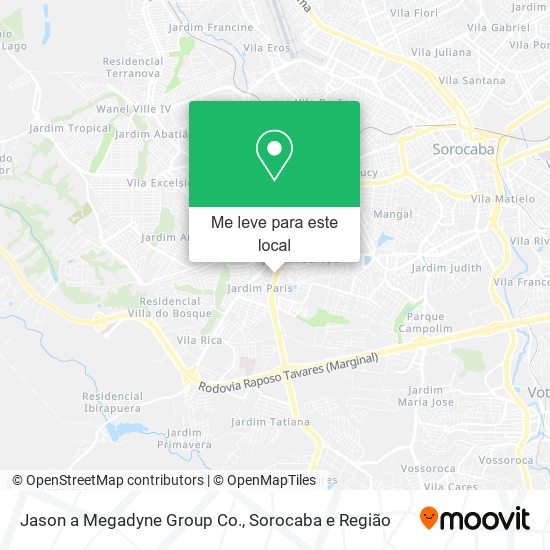 Jason a Megadyne Group Co. mapa