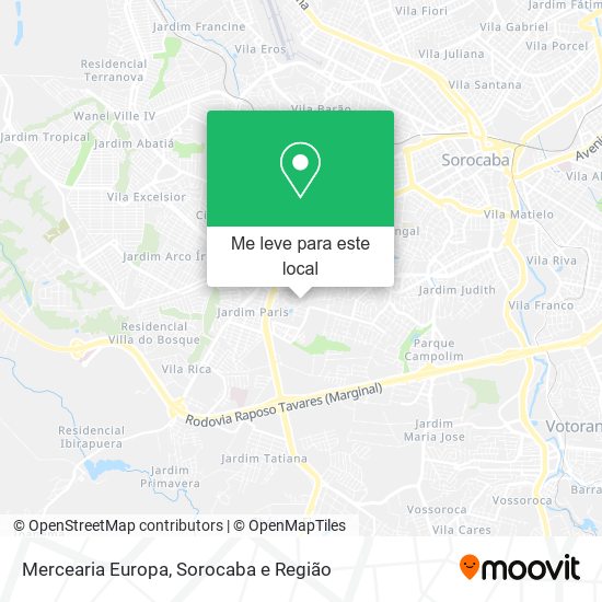 Mercearia Europa mapa