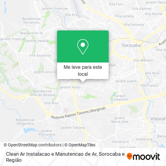 Clean Ar Instalacao e Manutencao de Ar mapa