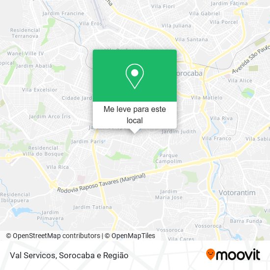 Val Servicos mapa