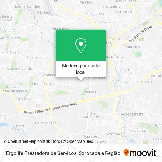 Ergolife Prestadora de Servicos mapa