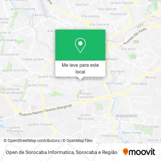 Open de Sorocaba Informatica mapa