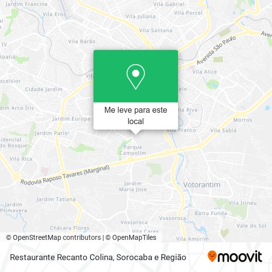 Restaurante Recanto Colina mapa