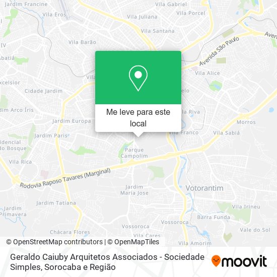 Geraldo Caiuby Arquitetos Associados - Sociedade Simples mapa