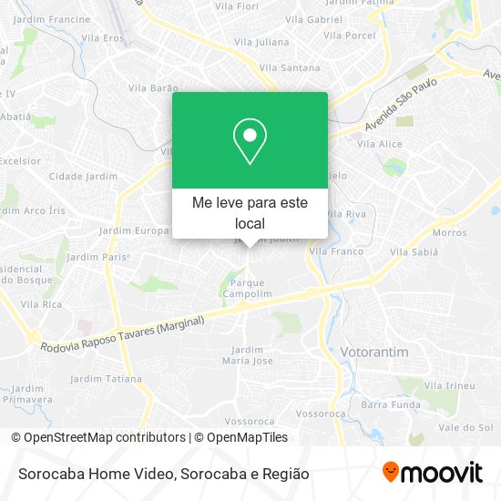 Sorocaba Home Video mapa