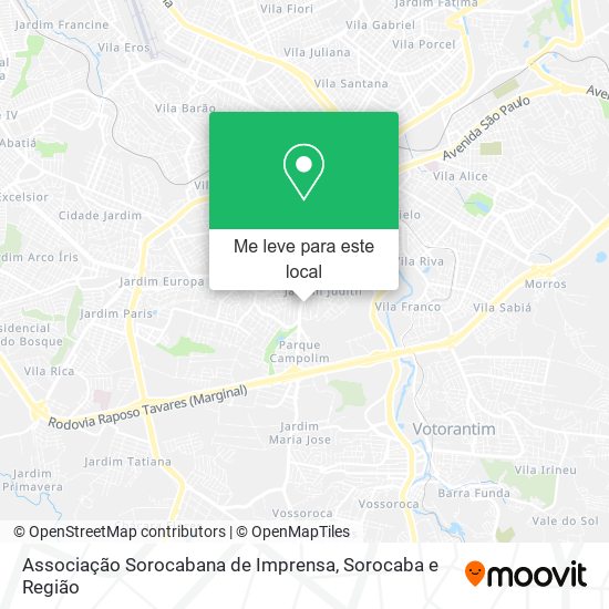 Associação Sorocabana de Imprensa mapa