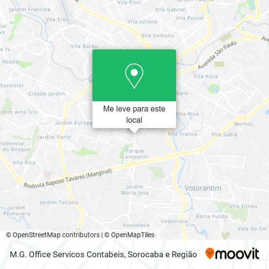 M.G. Office Servicos Contabeis mapa