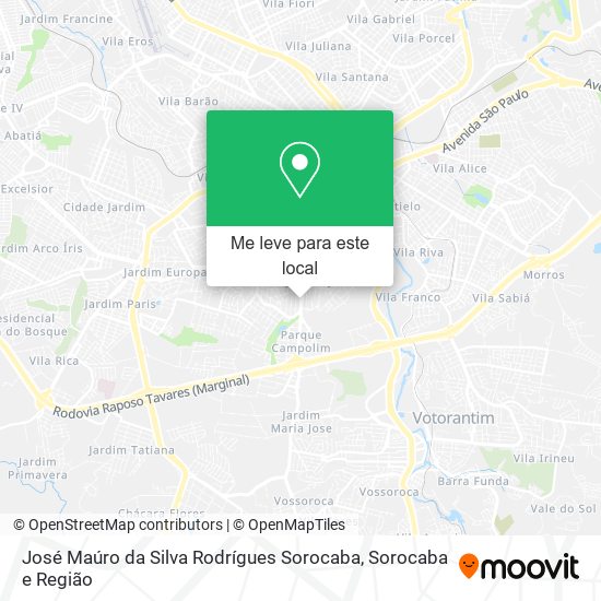 José Maúro da Silva Rodrígues Sorocaba mapa