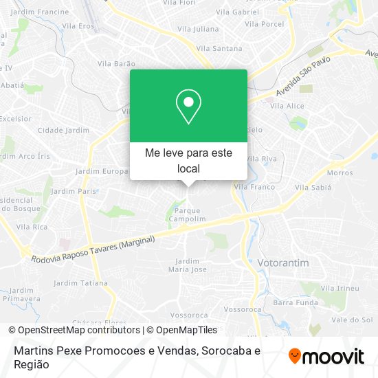 Martins Pexe Promocoes e Vendas mapa