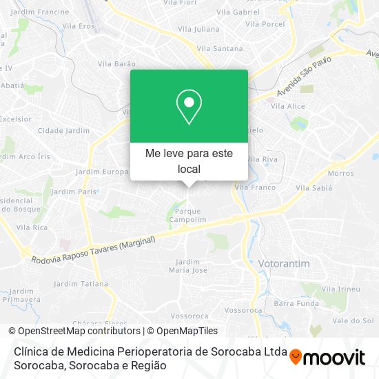 Clínica de Medicina Perioperatoria de Sorocaba Ltda Sorocaba mapa