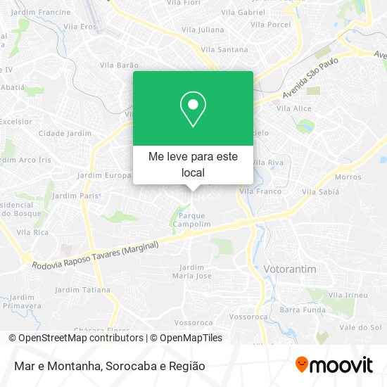 Mar e Montanha mapa