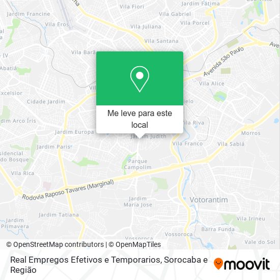 Real Empregos Efetivos e Temporarios mapa