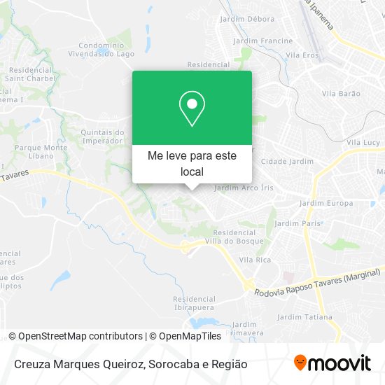 Creuza Marques Queiroz mapa