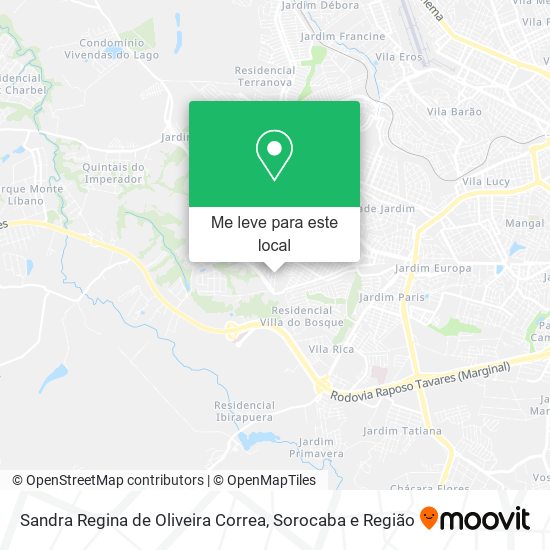 Sandra Regina de Oliveira Correa mapa