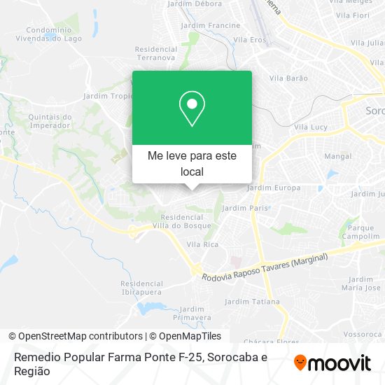 Remedio Popular Farma Ponte F-25 mapa