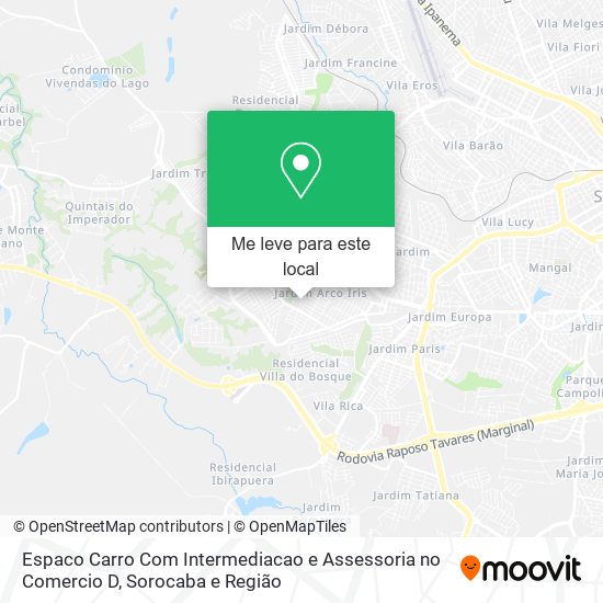 Espaco Carro Com Intermediacao e Assessoria no Comercio D mapa