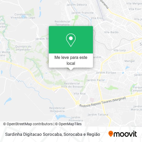 Sardinha Digitacao Sorocaba mapa