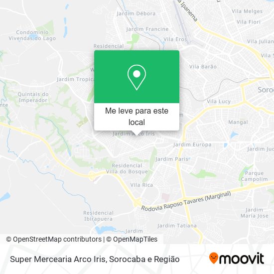 Super Mercearia Arco Iris mapa