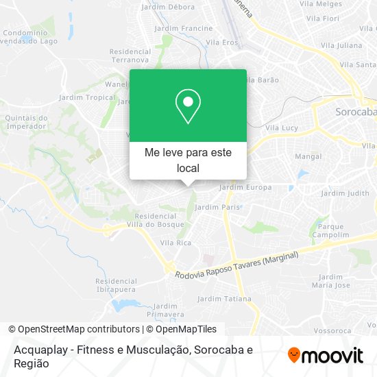 Acquaplay - Fitness e Musculação mapa