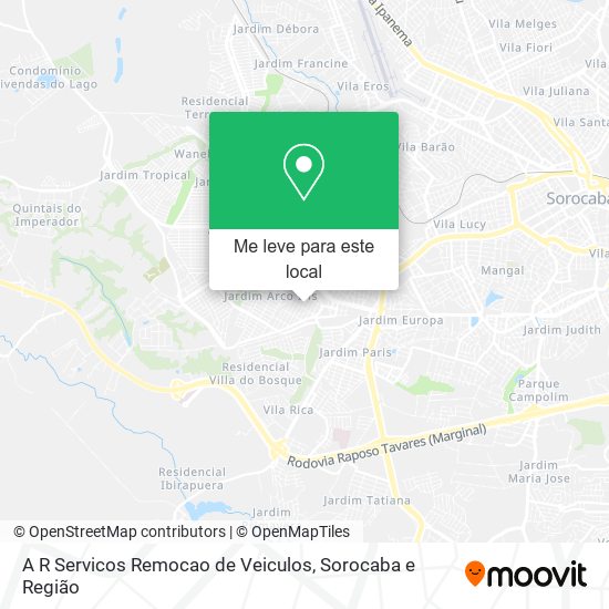 A R Servicos Remocao de Veiculos mapa