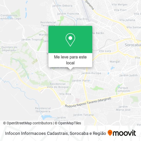 Infocon Informacoes Cadastrais mapa