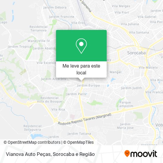 Vianova Auto Peças mapa