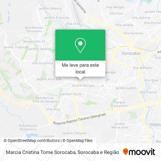 Marcia Cristina Tome Sorocaba mapa