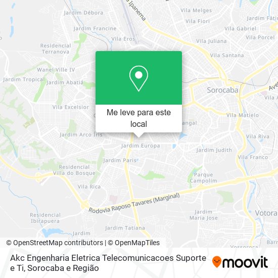Akc Engenharia Eletrica Telecomunicacoes Suporte e Ti mapa