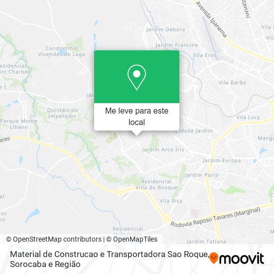 Material de Construcao e Transportadora Sao Roque mapa