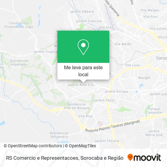 RS Comercio e Representacoes mapa