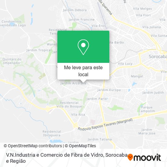 V.N.Industria e Comercio de Fibra de Vidro mapa