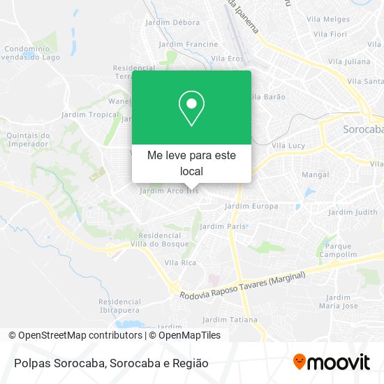 Polpas Sorocaba mapa