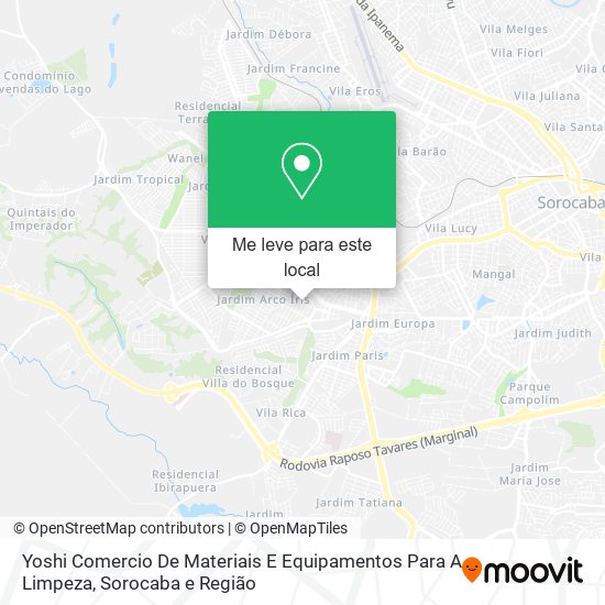 Yoshi Comercio De Materiais E Equipamentos Para A Limpeza mapa