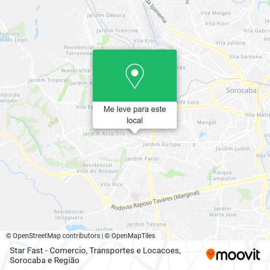 Star Fast - Comercio, Transportes e Locacoes mapa