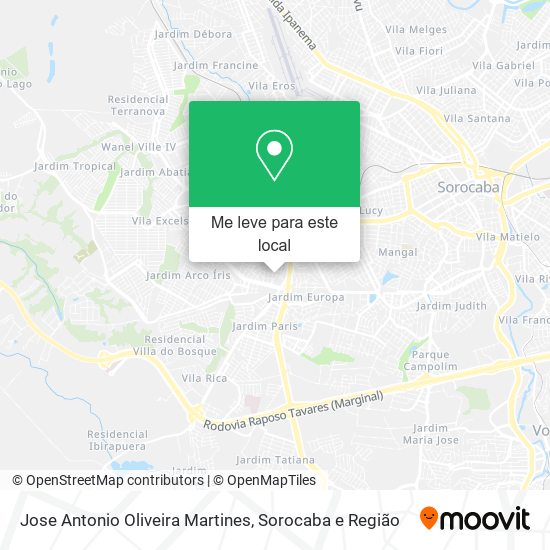 Jose Antonio Oliveira Martines mapa